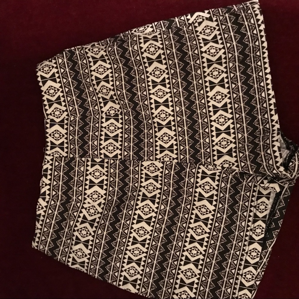 Charlotte Russe Aztec design shorts.